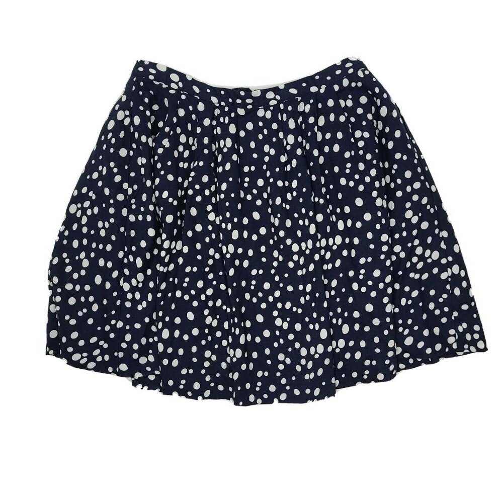 Forever 21 Essentials Skirt Womens Size S Small‎ Blue White Pleated Polka Dot